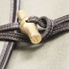 Hermès in khaki canvas and brown leather - Detail D4 thumbnail