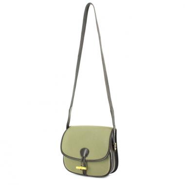 Hermès in khaki canvas and brown leather