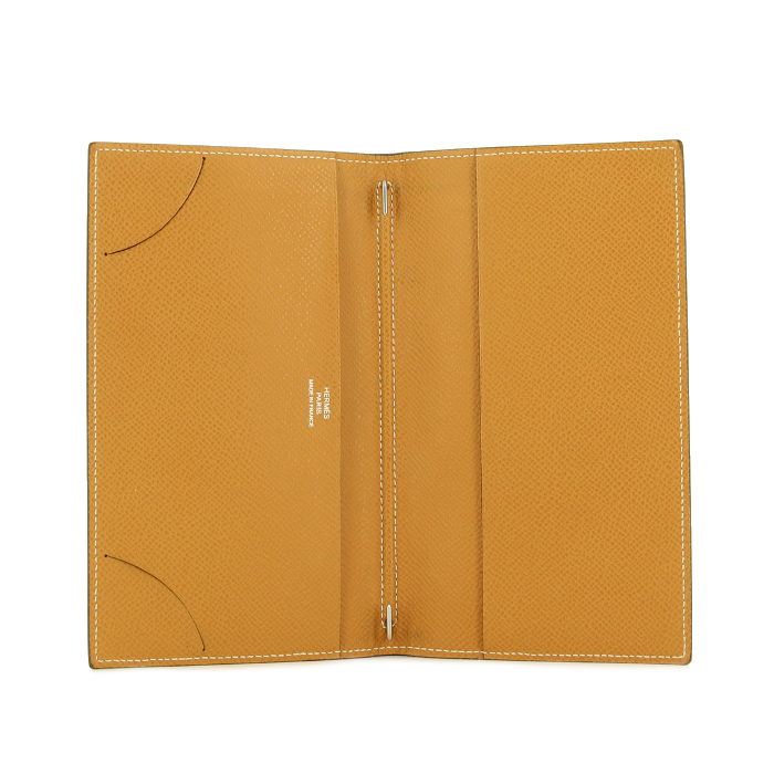 Hermès couverture d'agenda en cuir bleu et gold - Detail D1