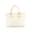 Celine in grey and white printed canvas and natural leather - 360 thumbnail