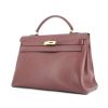 Hermes Kelly 40 cm Bag in burgundy leather - 00pp thumbnail