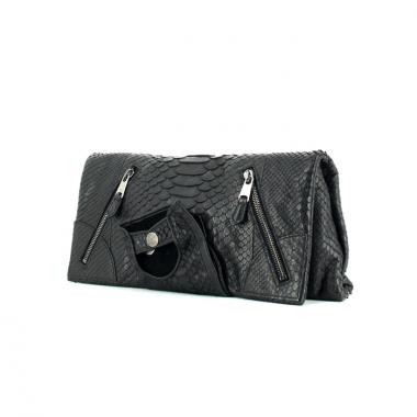 Alexander McQueen clutch in black python
