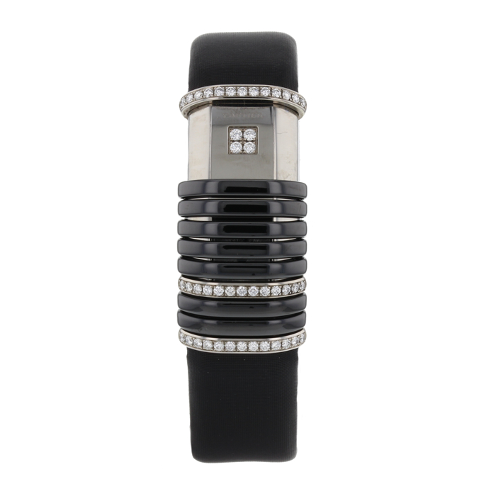 Reloj de pulsera Cartier Declaration Ref. 2611 de oro blanco - Detail D1