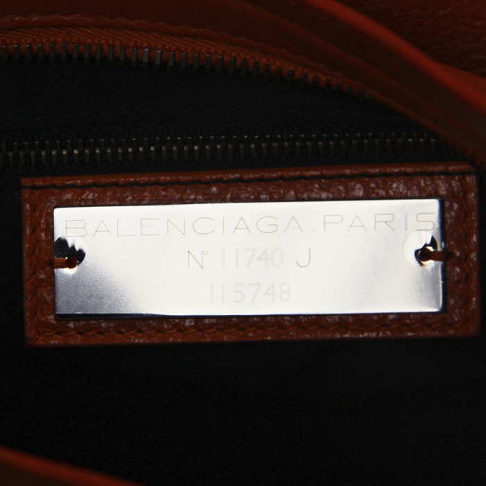 Balenciaga Classic City en cuir orange - Detail D3