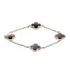 Van Cleef and Arpels white gold and grey mother-of-pearl Alhambra bracelet - 00pp thumbnail