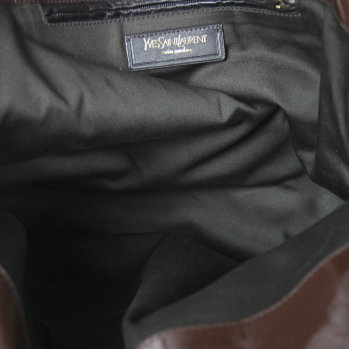Yves Saint Laurent tribute in brown patent leather - Detail D2