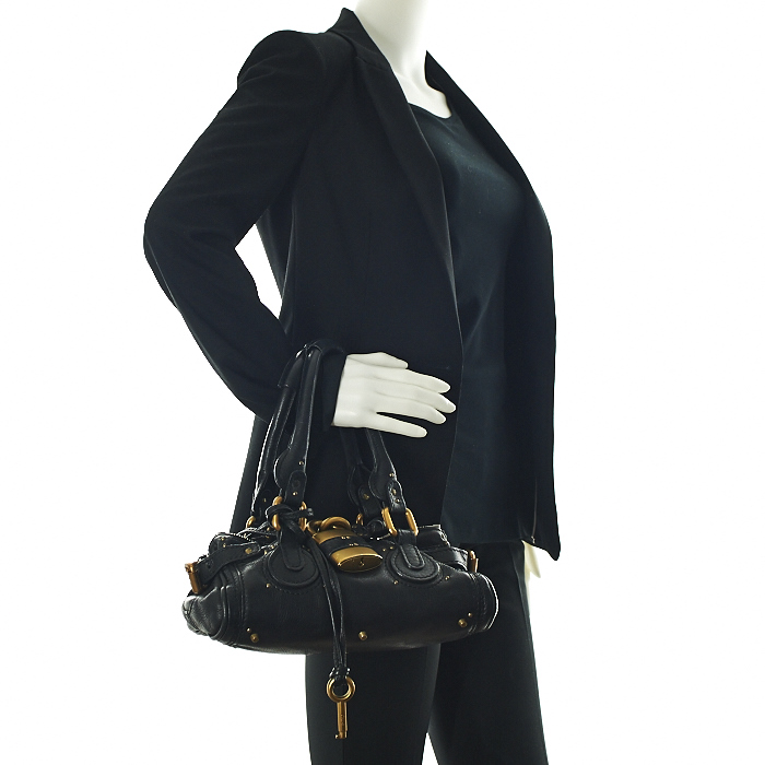 Borsa Paddington modello piccolo in pelle nera - Detail D2