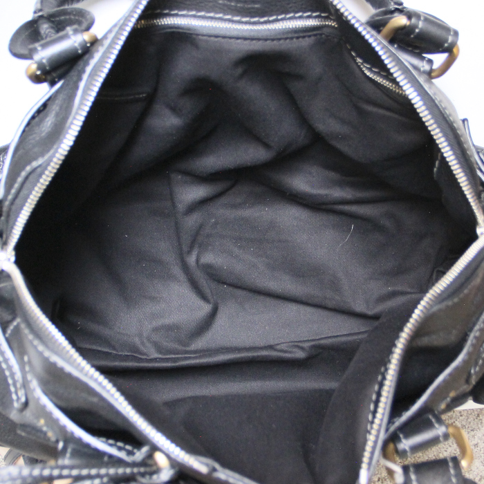 Chloé Paddington large model in black leather - Detail D2