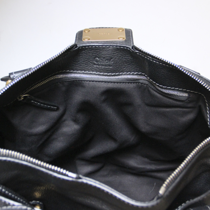 Chloé Paddington large model in black leather - Detail D3