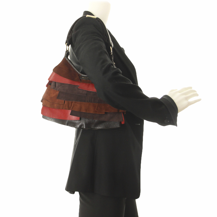 Yves Saint Laurent Saint-Tropez Bag in tricolor leather - Detail D1