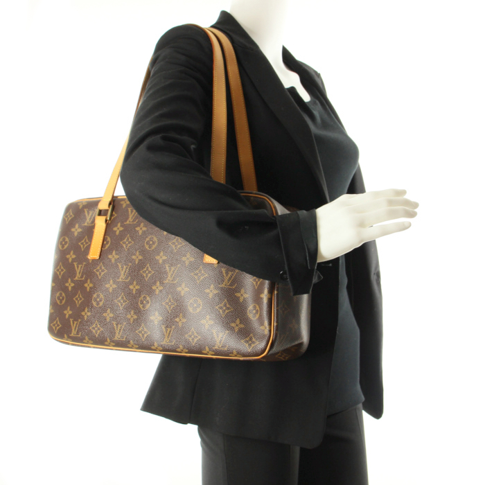 Bolso Cité en lona Monogram revestida y cuero natural - Detail D1