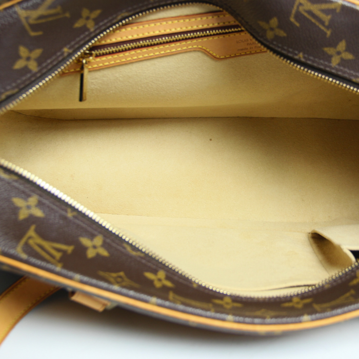 Bolso Cité en lona Monogram revestida y cuero natural - Detail D3