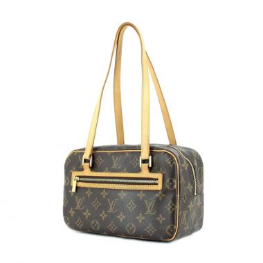 Borsa a spalla Louis Vuitton Cité modello medio in tela monogram cerata e pelle naturale