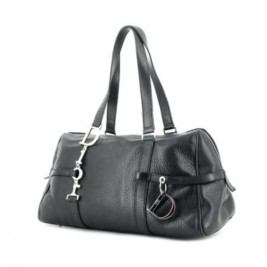 Christian Dior in black grained leather