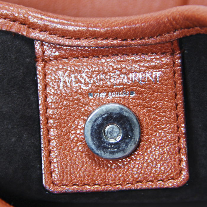 Bolso de mano Saint-Tropez modelo pequeño en cuero naranja - Detail D3