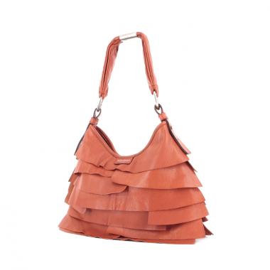 Saint-Tropez small model handbag in orange leather