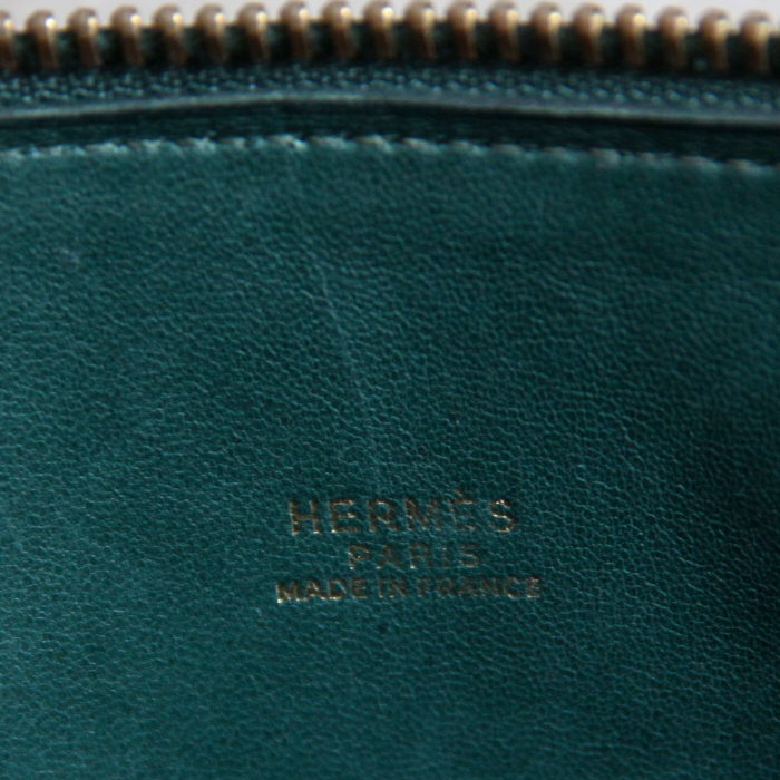 Borsa Hermes Bolide in pelle verde - Detail D3