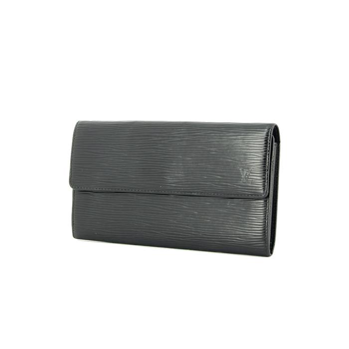 Louis Vuitton Noir Epi Leather Flap Wallet