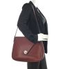 Hermès Christine in burgundy leather - Detail D1 thumbnail