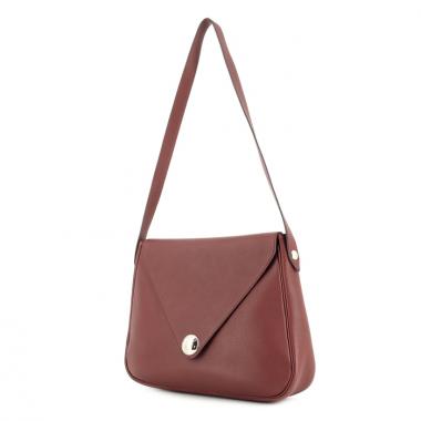 Hermès Christine in burgundy leather