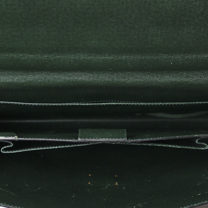Louis Vuitton document holder in green leather - Detail D2
