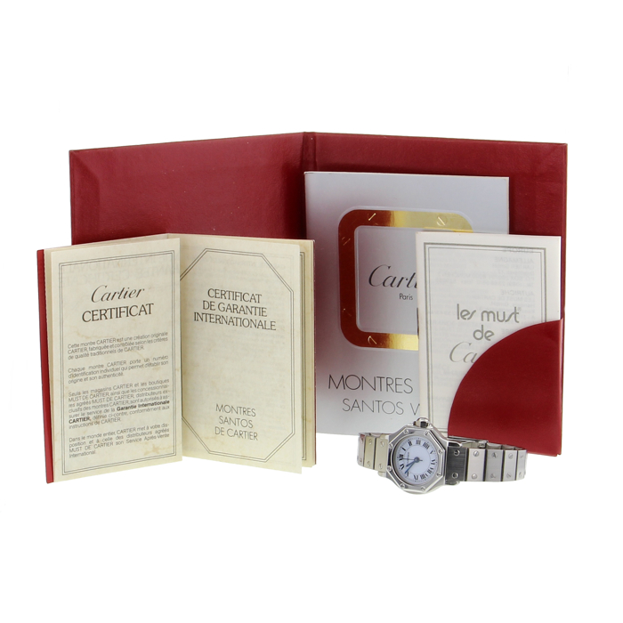 Orologio Cartier Santos Ronde in acciaio - Detail D1