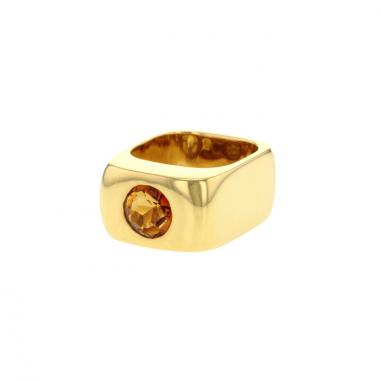 Dinh Van yellow gold and citrine ring