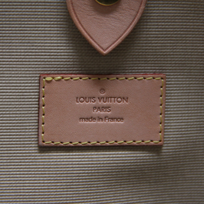 Sac de voyage Sirius en toile monogram et cuir naturel - Detail D4