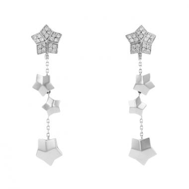Fred pair of white gold and diamonds "Lucifer" earrings
