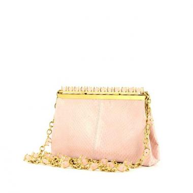 Pouch in pink leather
