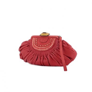 Dior clutch in red leather