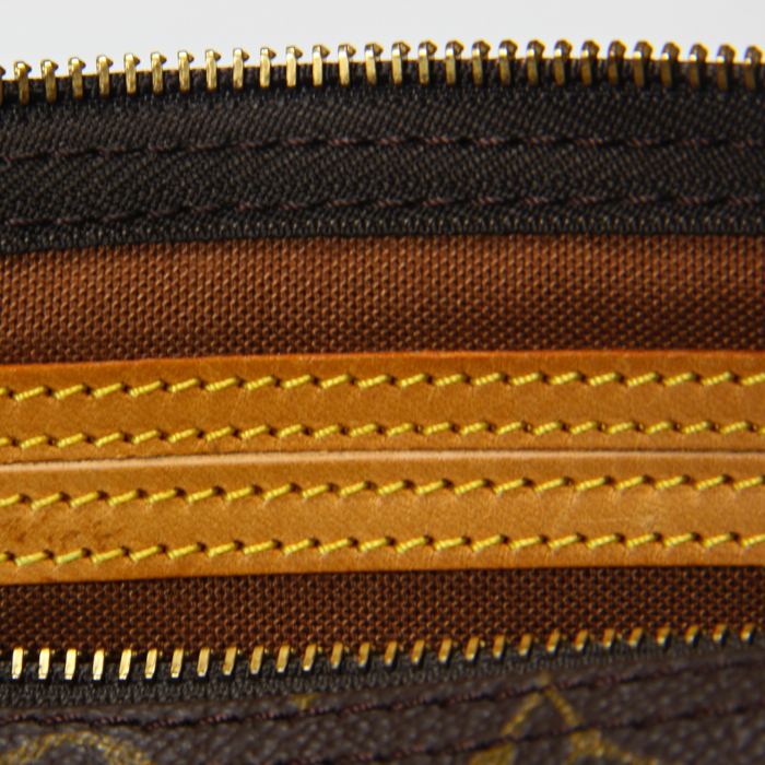 Louis Vuitton Speedy 25 cm en toile monogram et cuir naturel - Detail D3