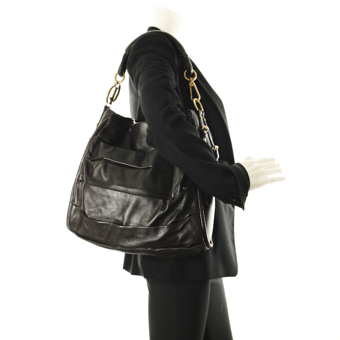 Christian Dior en cuir marron - Detail D1