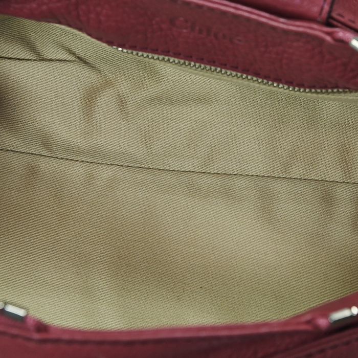 Chloé Paddington in raspberry leather - Detail D2