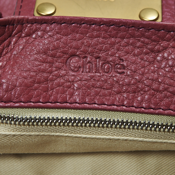 Chloé Paddington en cuir framboise - Detail D3