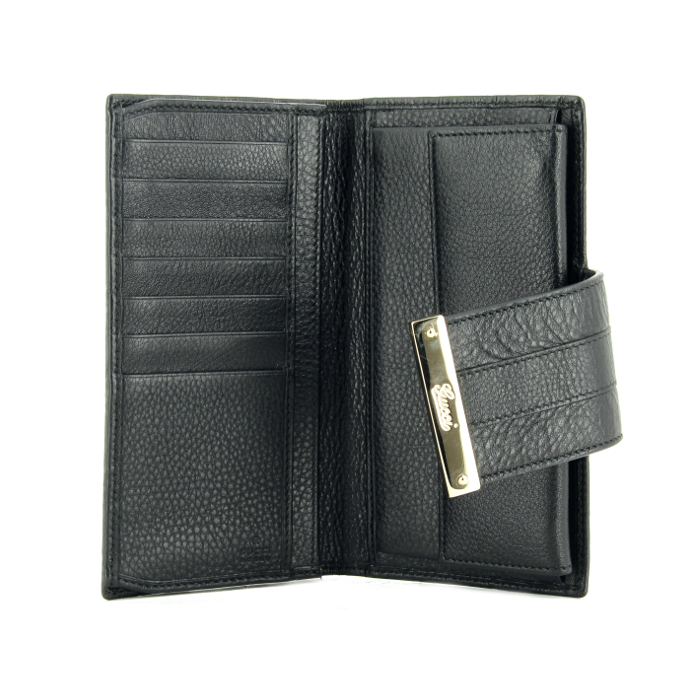 Gucci wallet in black monogram leather - Detail D1