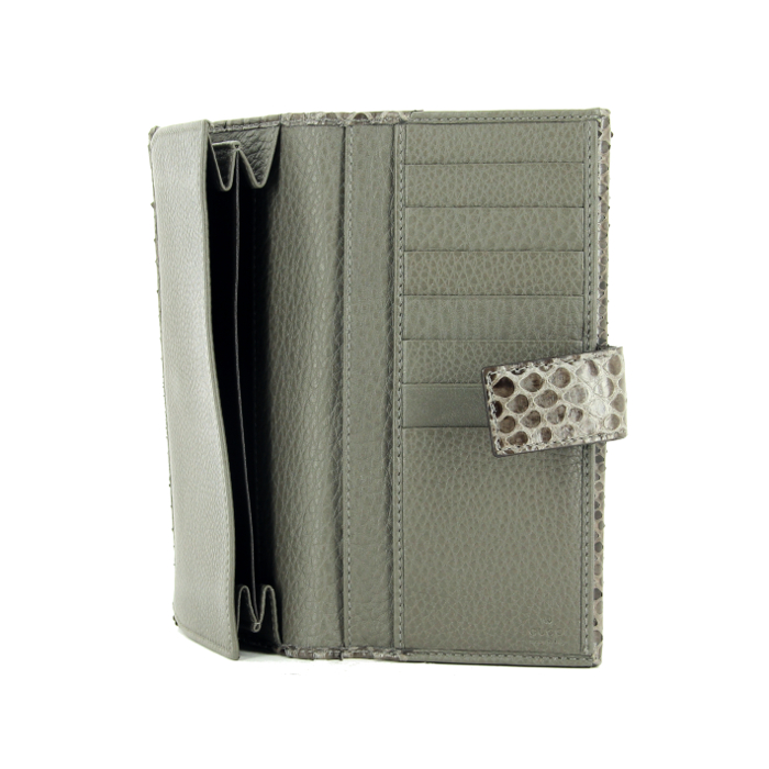 Gucci portefeuille en python gris - Detail D1