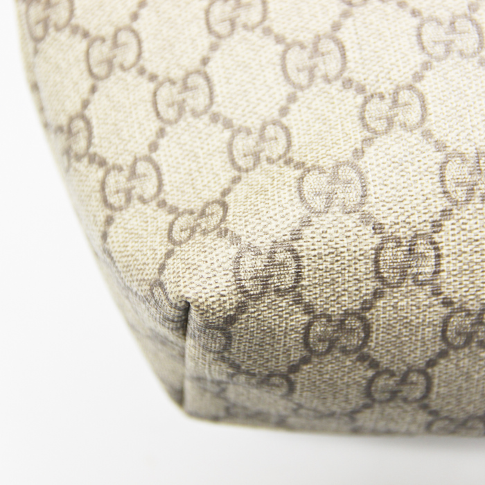 Gucci cabas en toile monogram beige et cuir marron - Detail D5