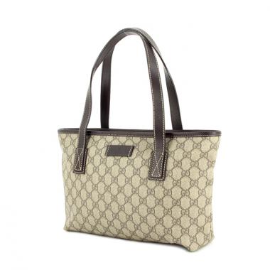 Gucci cabas en toile monogram beige et cuir marron