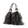 Handbag in brown synthetic furr and patent leather - 00pp thumbnail