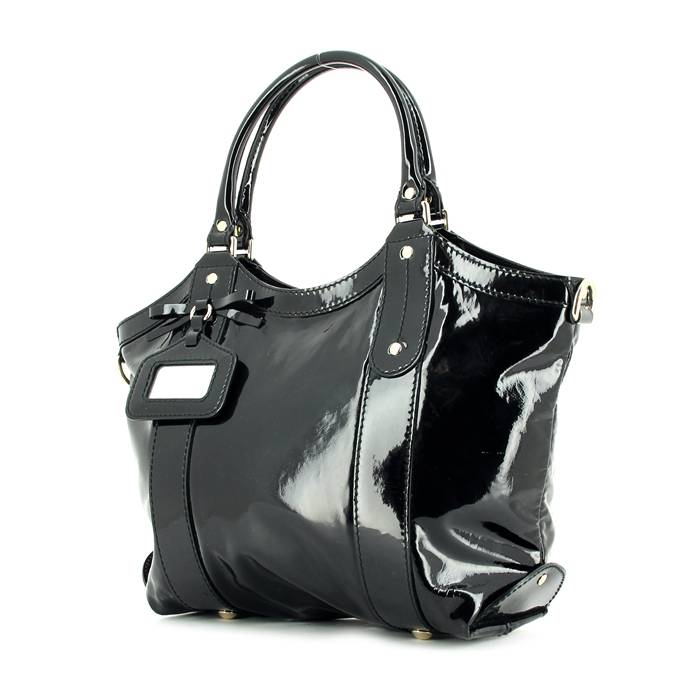 Sac cabas vernis discount noir