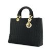 Christian Dior Lady Dior large model in black cannage canvas - 00pp thumbnail