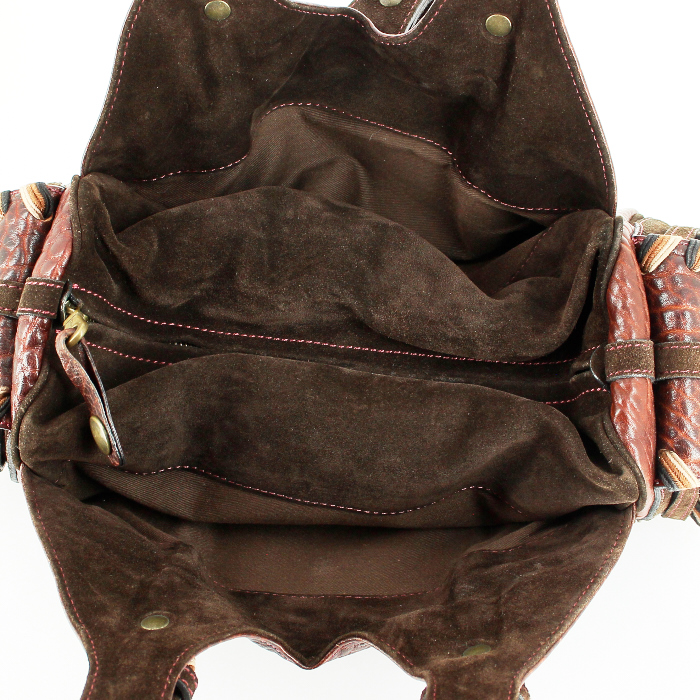Bag in burgundy leather - Detail D4