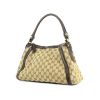 Gucci in beige monogram canvas and brown leather - 00pp thumbnail
