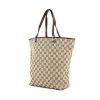 Gucci shopping bag in monogram canvas and brown leather - 00pp thumbnail