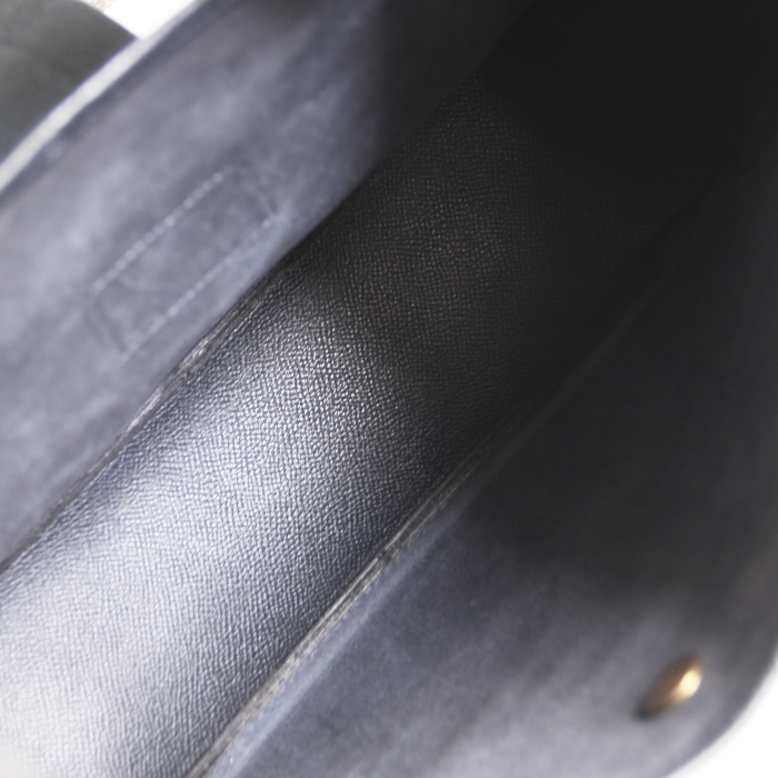 Hermes Tsako en cuir bleu - Detail D2