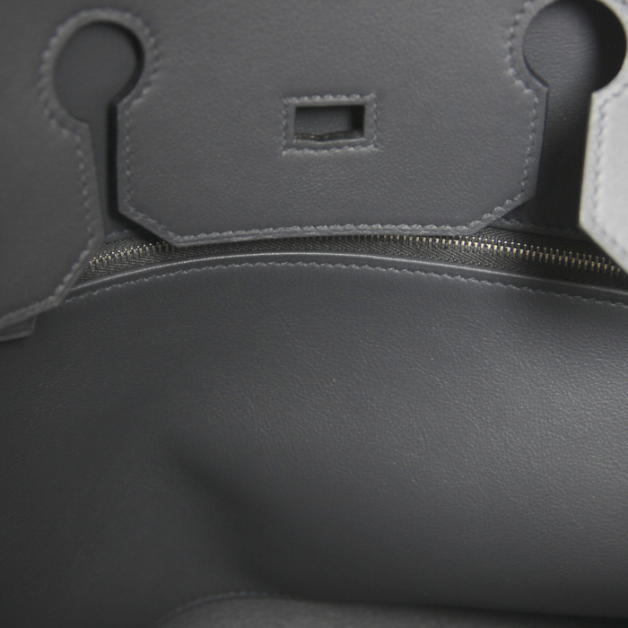 Hermes Birkin 35 cm en cuir gris anthracite - Detail D3