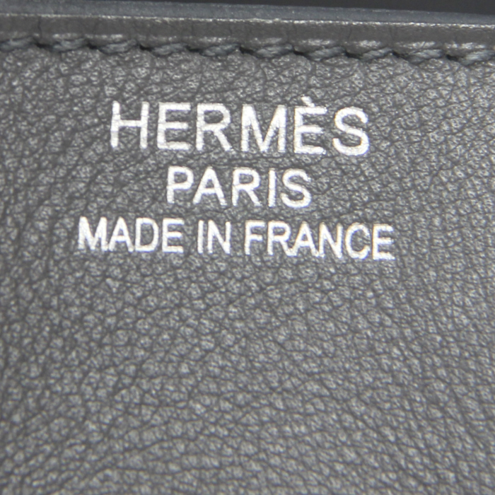 Hermes Birkin 35 cm en cuir gris anthracite - Detail D4