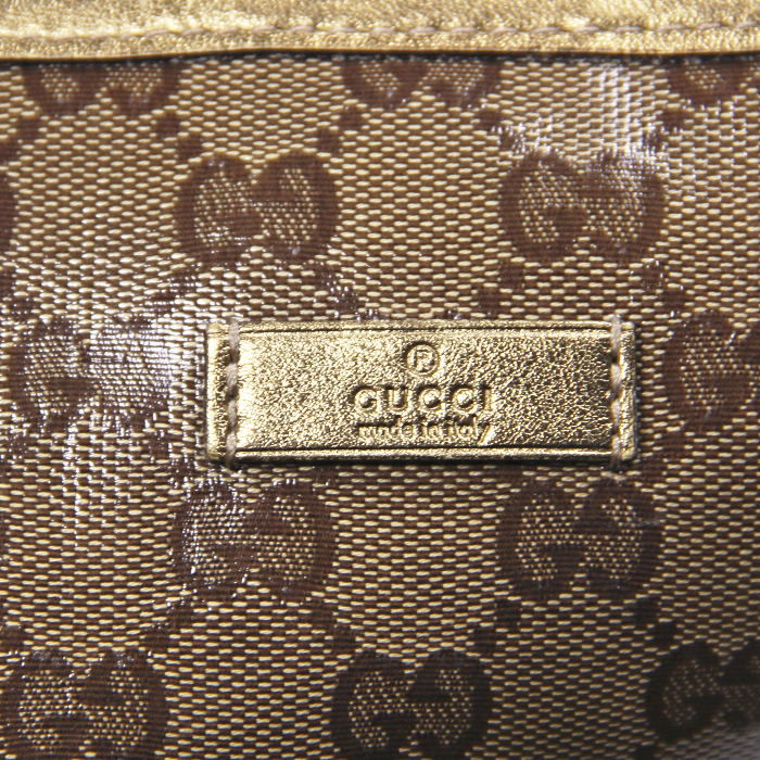 Gucci en toile monogram et cuir doré - Detail D4