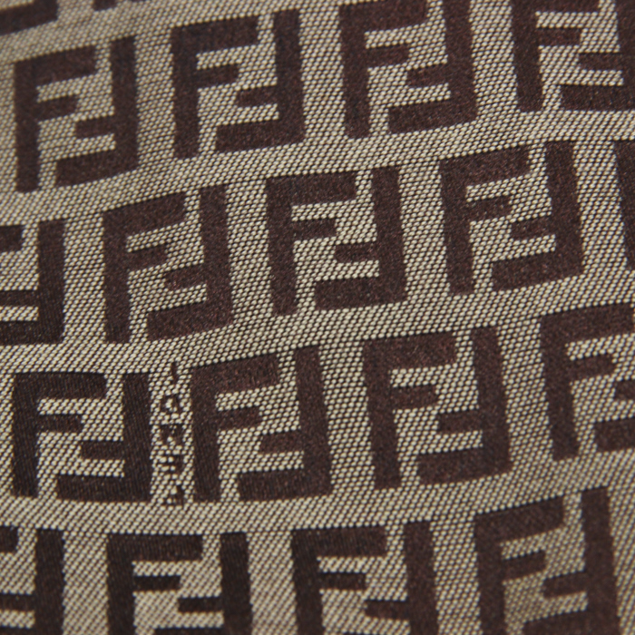 Bolso de mano en lona Monogram y cuero marrón - Detail D5